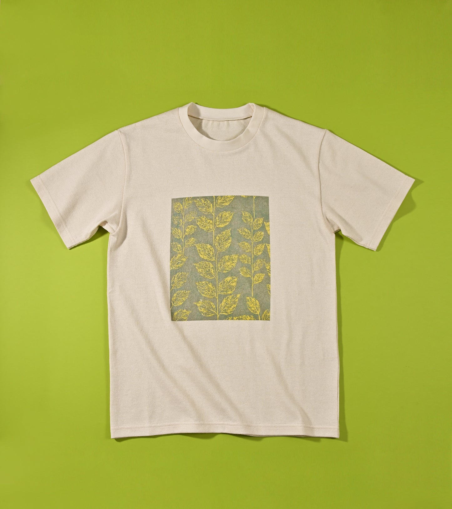T-shirt couleur or upcyclé Kyoto Yuzen ( -Rinpa Soka-)