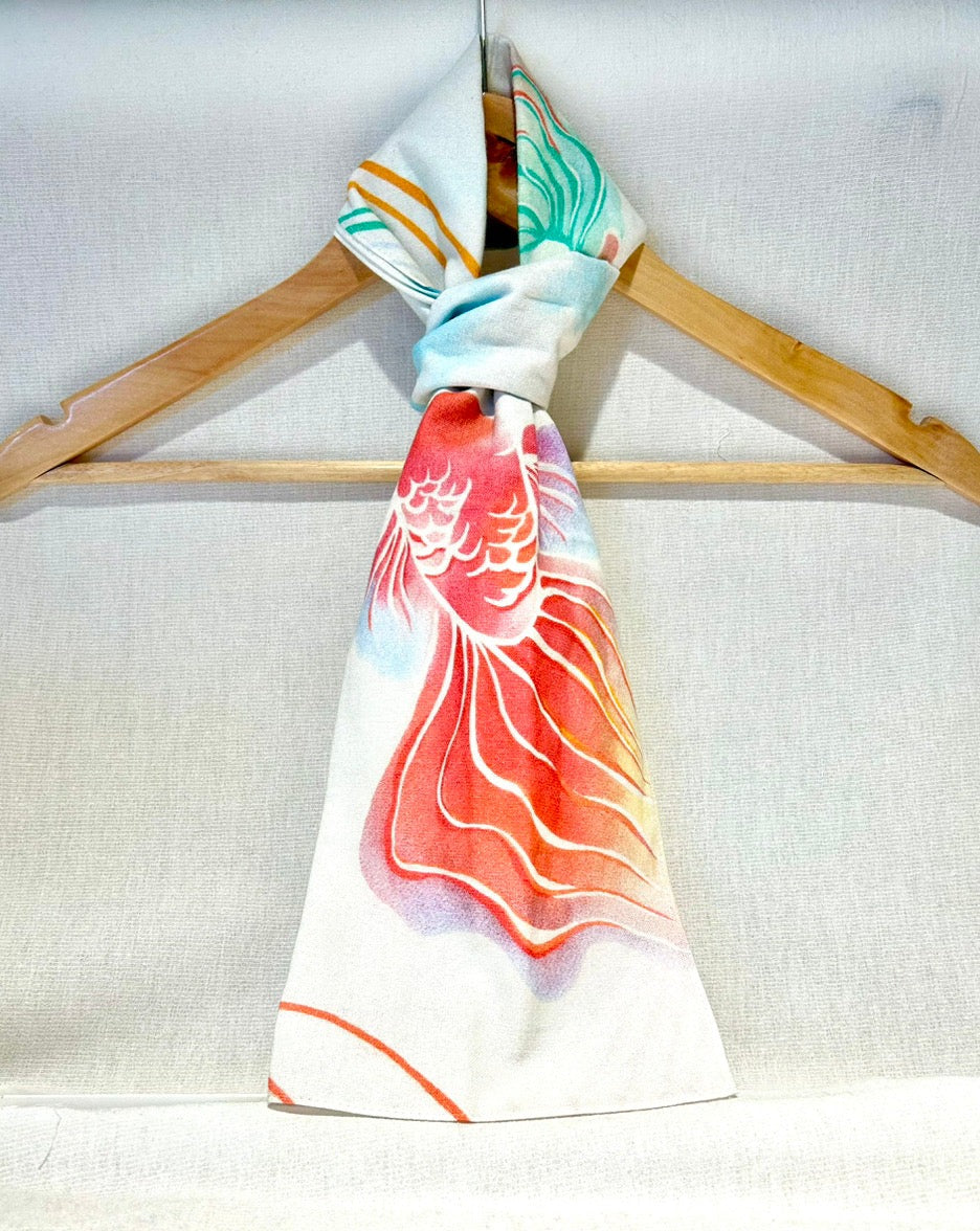 加賀友禅手ぬぐい(共生)