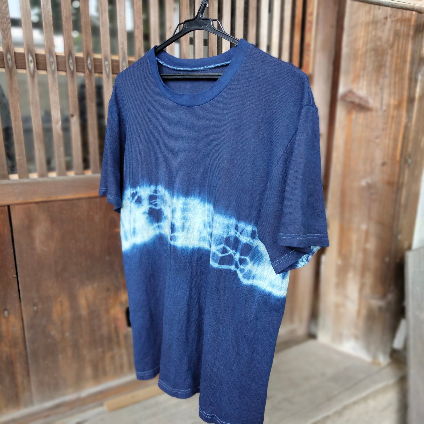 Indigo dyed T-shirt (tie-dyed)