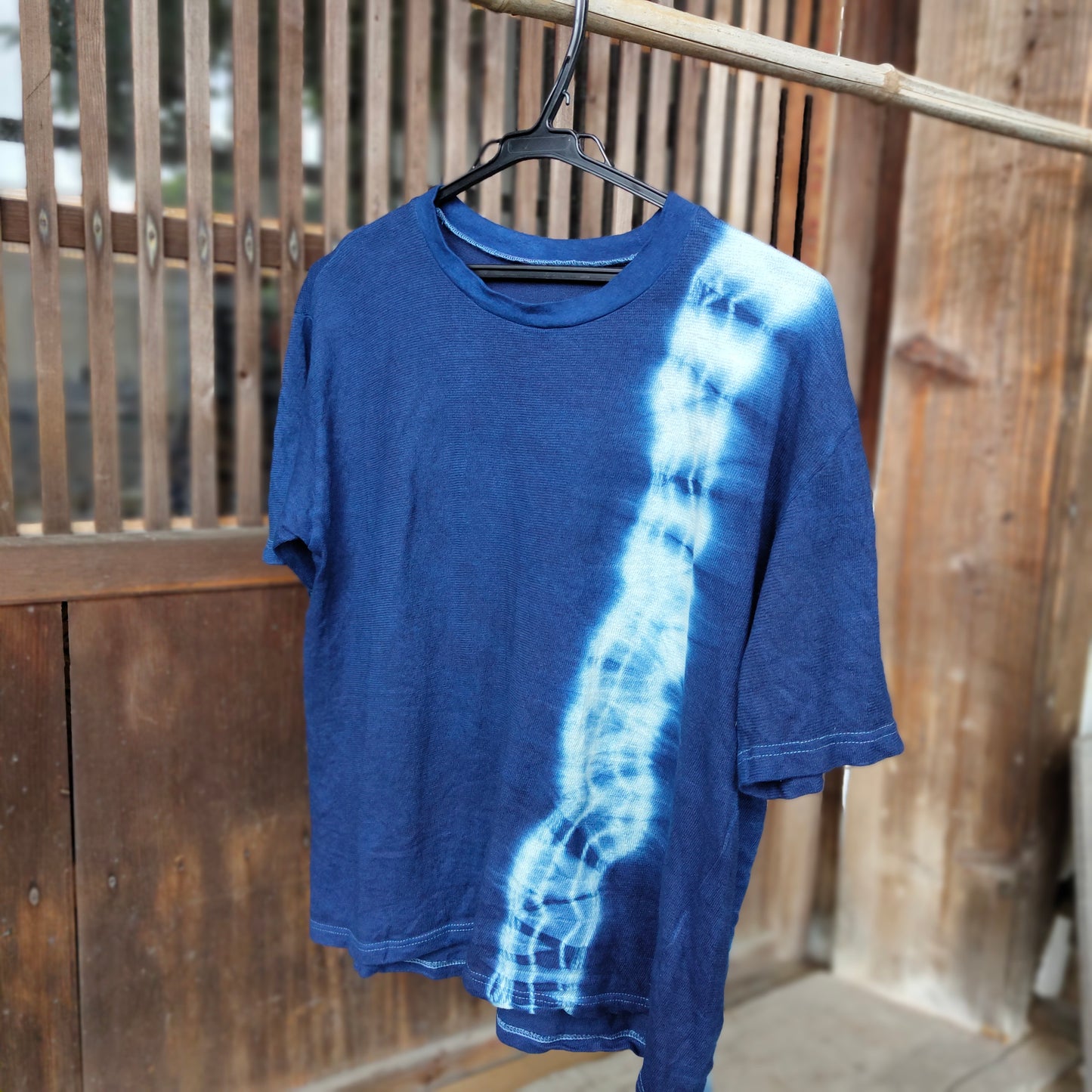 Indigo dyed T-shirt (tie-dyed)
