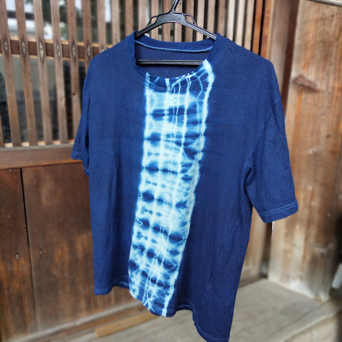 Indigo dyed T-shirt (tie-dyed)