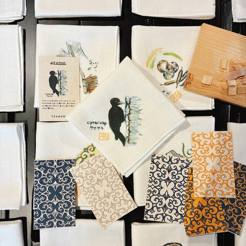 クマゲラ（ハンカチ）