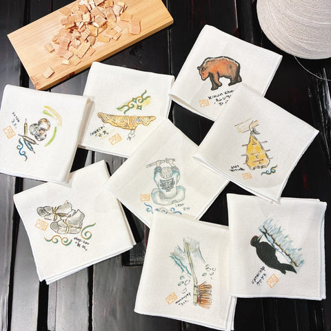 アイヌの手仕事（ハンカチ）